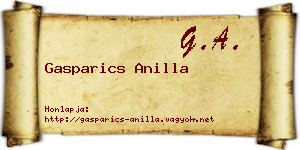 Gasparics Anilla névjegykártya